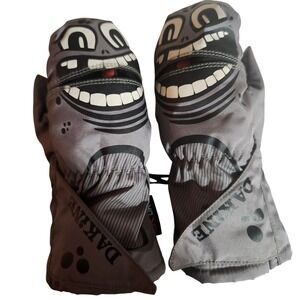 Dakine Toddler Scruffy Monster Mittens Grey Insulated Winter Snow Gloves S 1-2Y